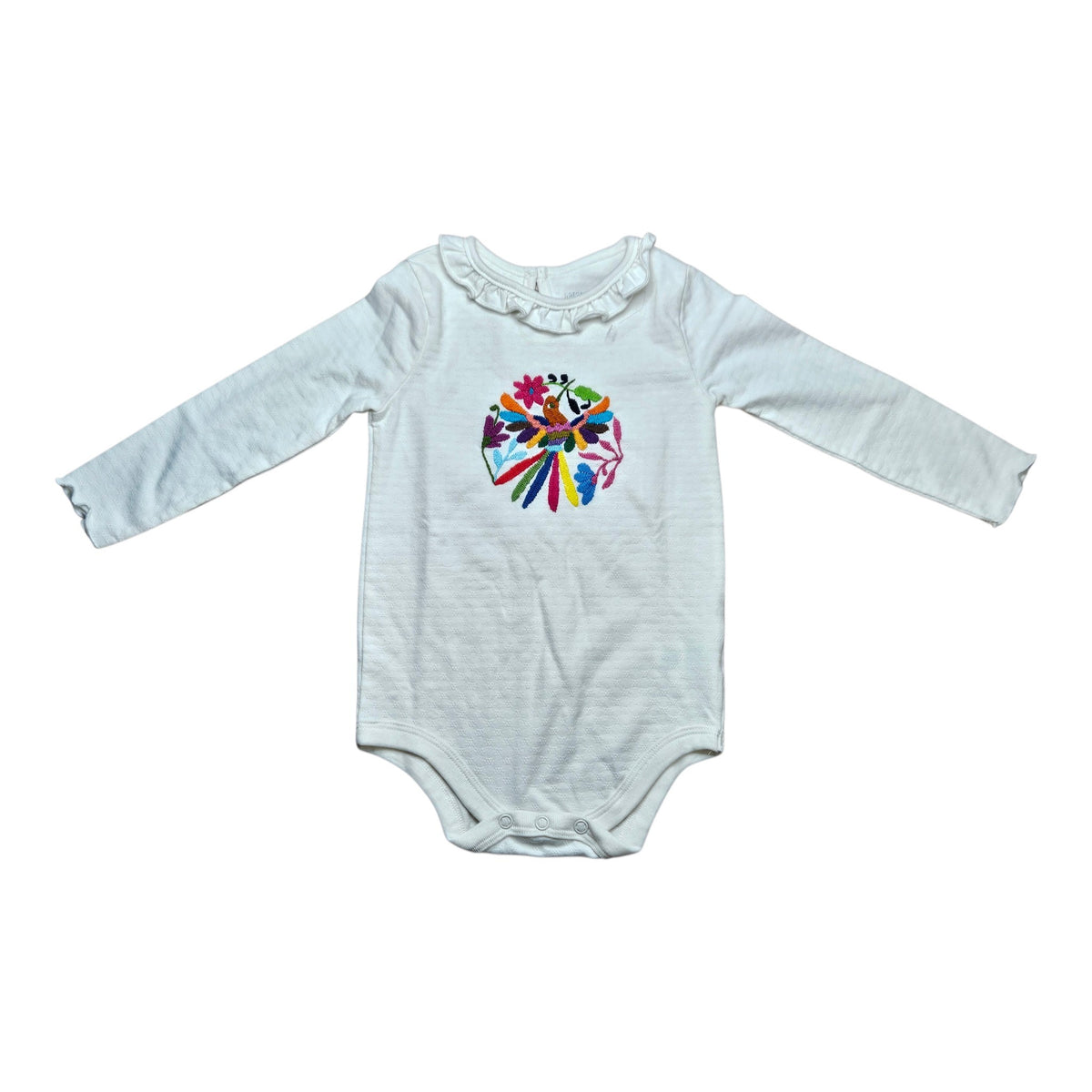 Hand Embroidered Tenango Baby Onesie