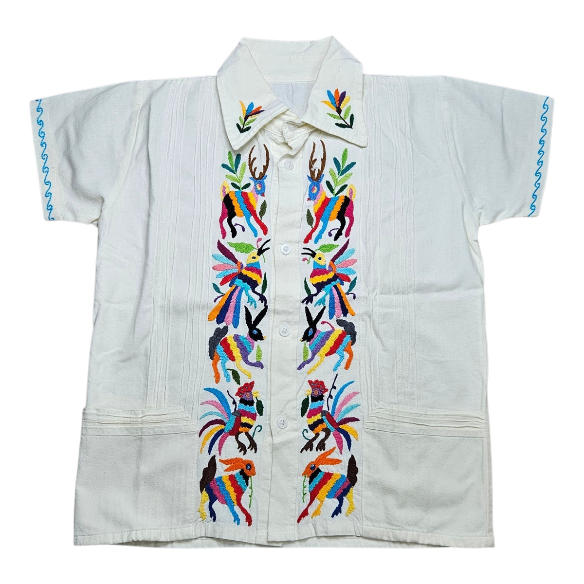 Hand Embroidered Tenango Guayabera