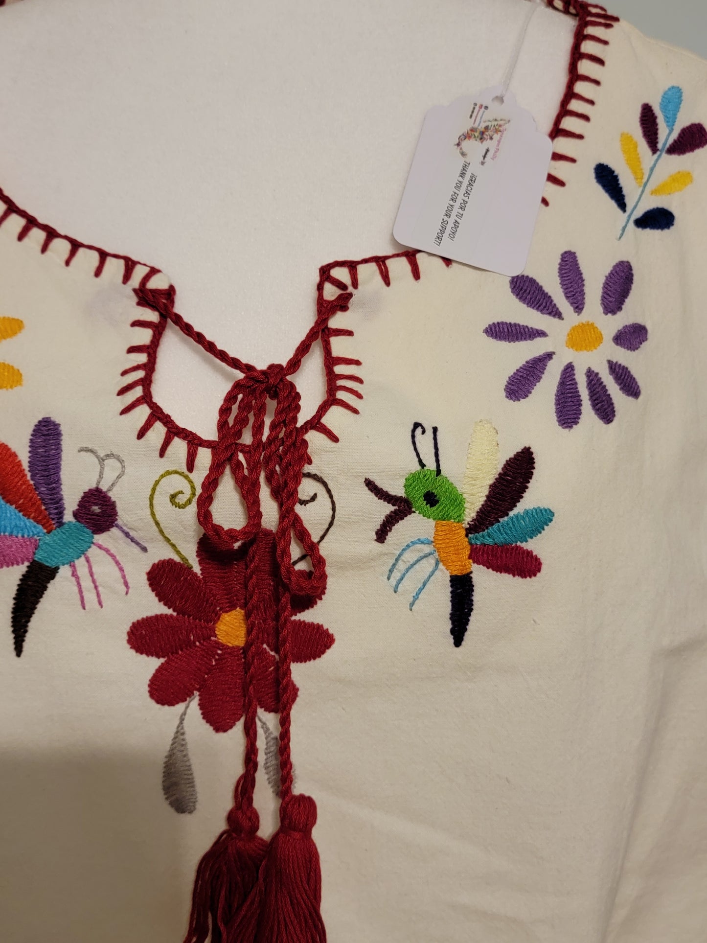 Short Sleeve Mosquitoes and Flowers Blouse