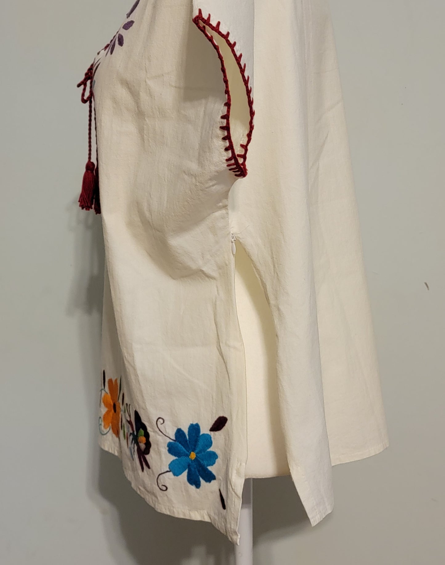 Short Sleeve Mosquitoes and Flowers Blouse